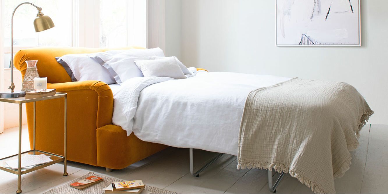 Pudding sofa bed Pudding sofa with sofabed open