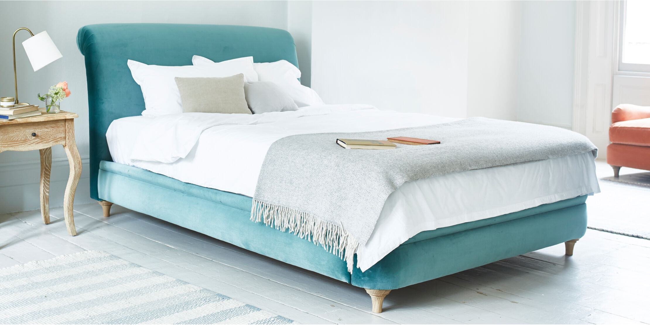 Velvet Bed Frames Made in Blighty Loaf