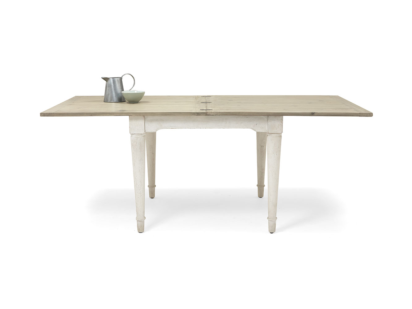 Toaster Flip Top Table in White Extendable Dining Table Loaf