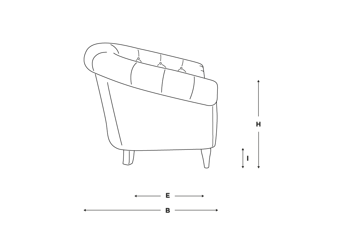 Tubbie Occasional Chair Upholstered Bedroom Chair Loaf