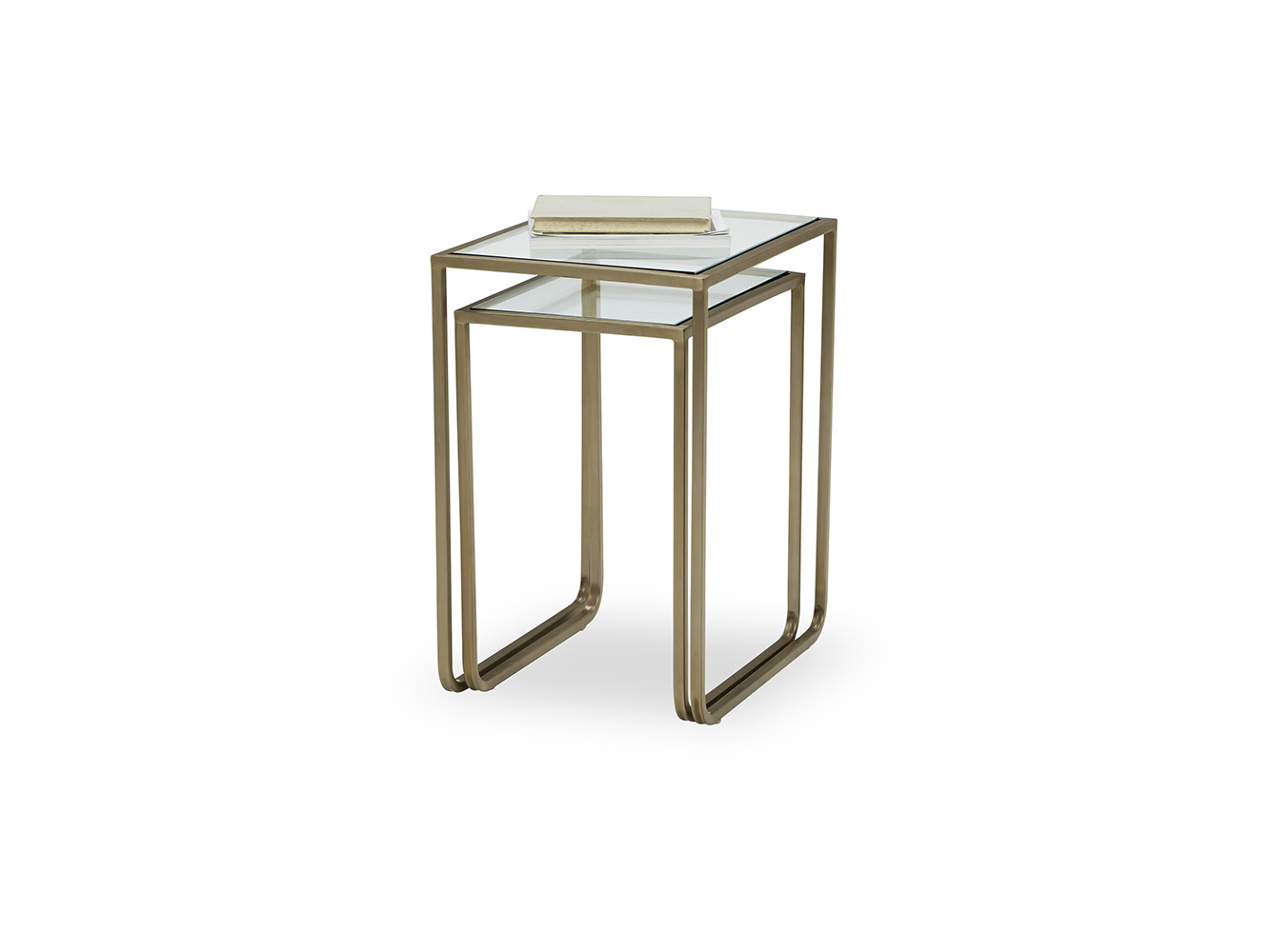 Shimmy Gl Top Side Table Modern Br Nest Of Tables Loaf Shimmy Gl Top Side Table Modern