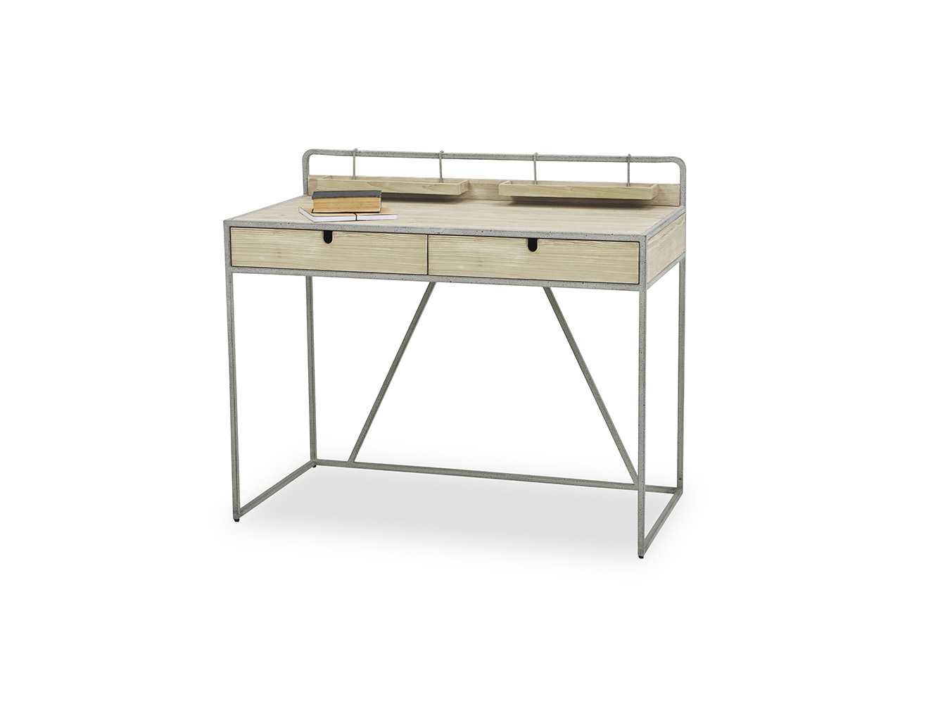 Gubbins Desk Slim Reclaimed Wood Desk With Drawers Loaf