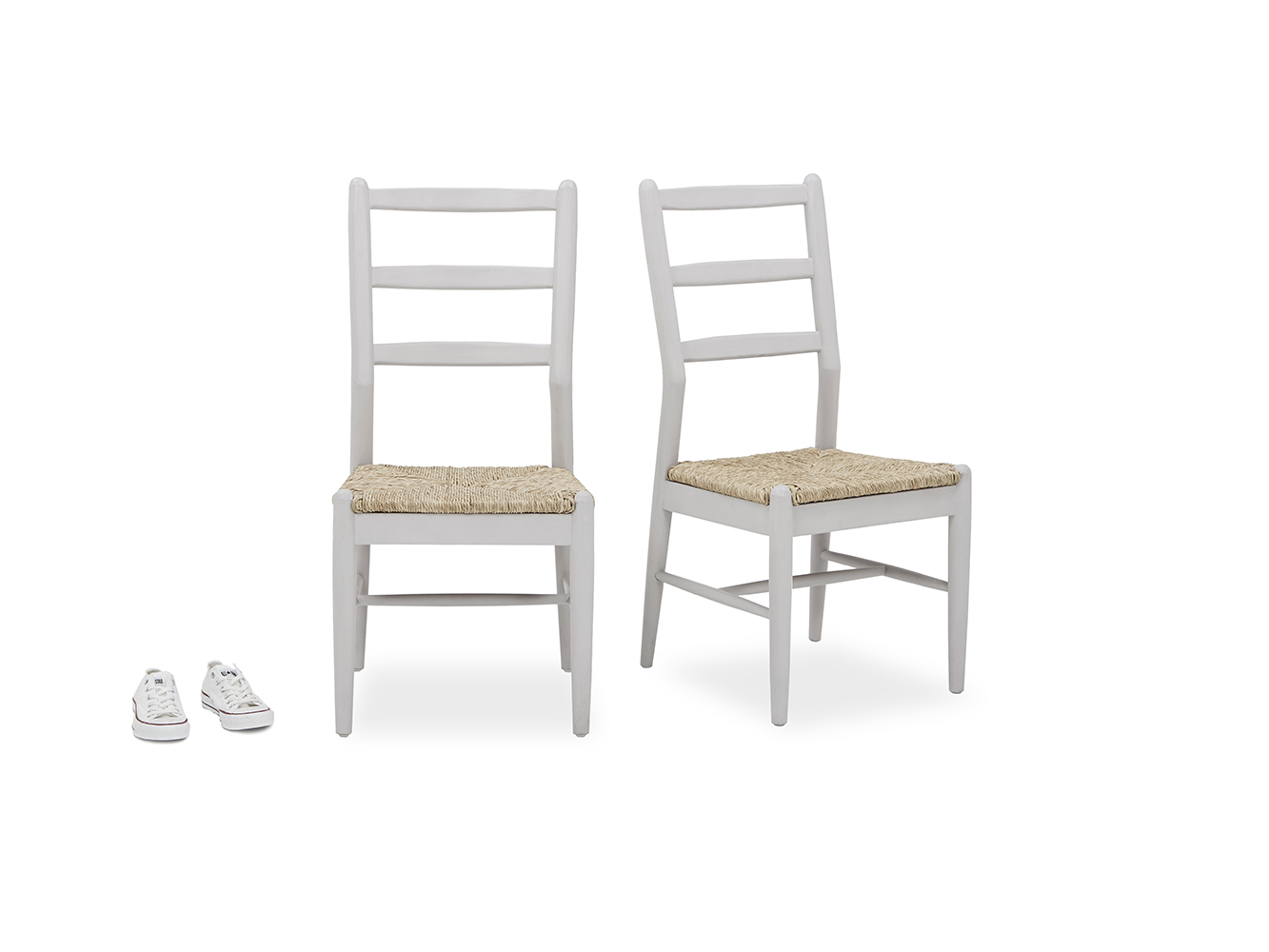 Hobnob Kitchen Chair in Grey Rustic Painted Dining Chair Loaf