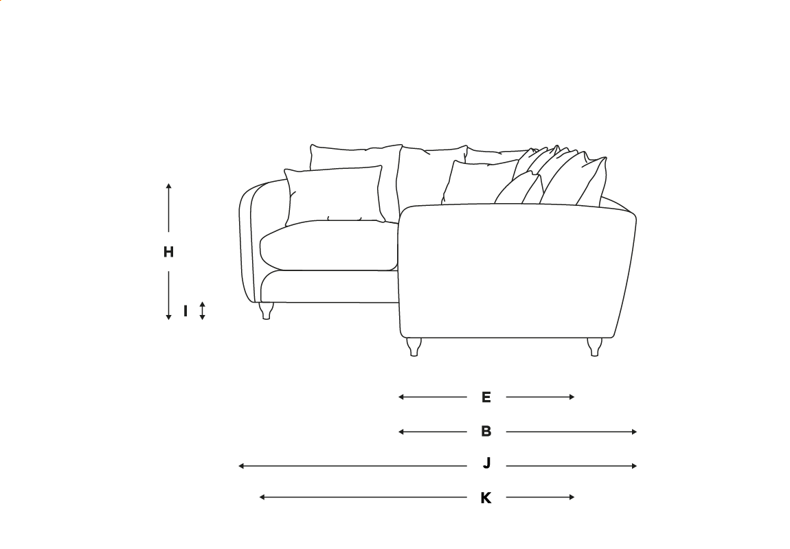 Podge Corner Sofa Comfy Contemporary LShaped Sofa Loaf