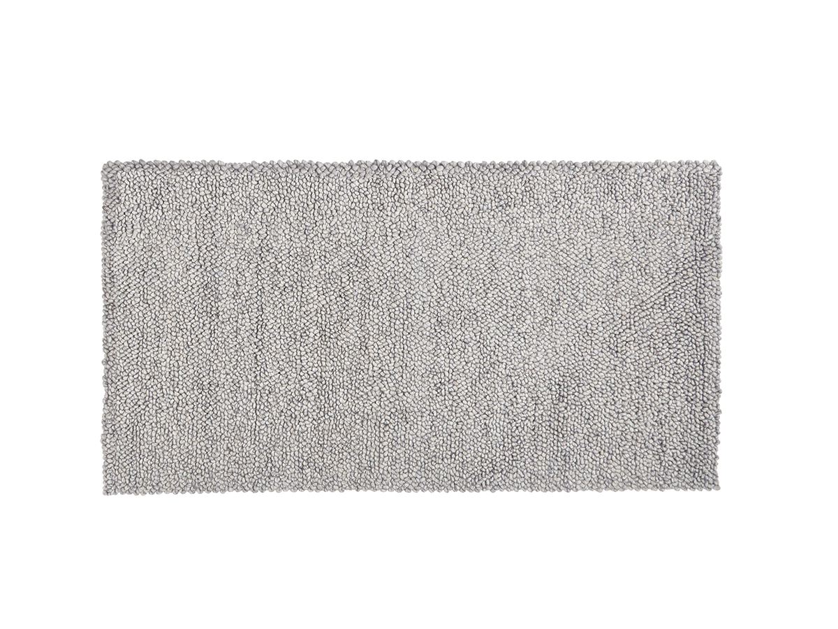 Shaggy Bedside Rug in Taupe Handmade Fluffy Woven Rug Loaf