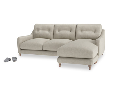 Large Right Hand Slim Jim Chaise Sofa In Thatch House Fabric Large Right Hand Slim Jim Chaise Sofa In Thatch House Fabric