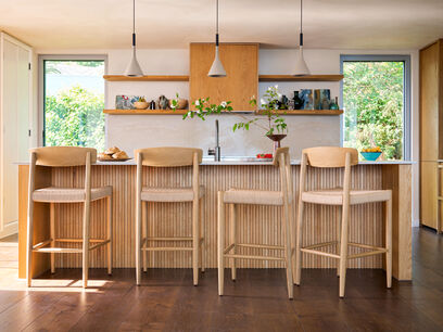 Butter Kitchen Stools in Light Oak