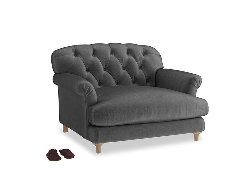 Truffle Love Seat Deep Button Back Love Seat Loaf