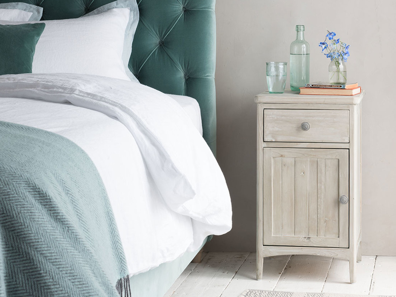 Bedside Tables Wooden & Metal Bedside Loaf