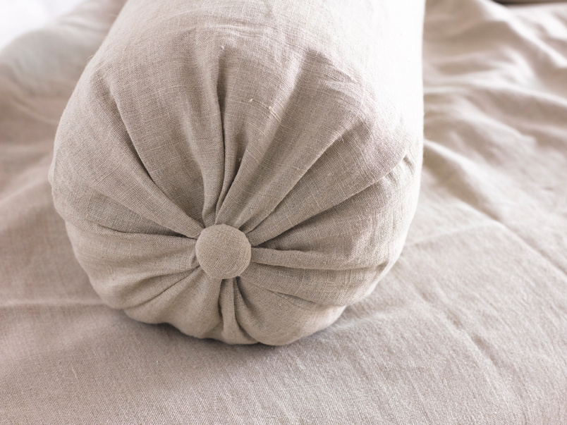Handmade Linen Cushions Bolster Loaf