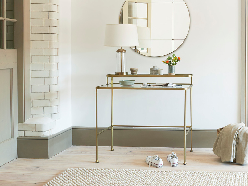 Showtime Brass Dressing Table Vintage Glass Top Vanity Table Loaf