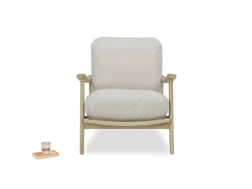 Squishbag Armchair Wooden Armchair With Cushion Loaf