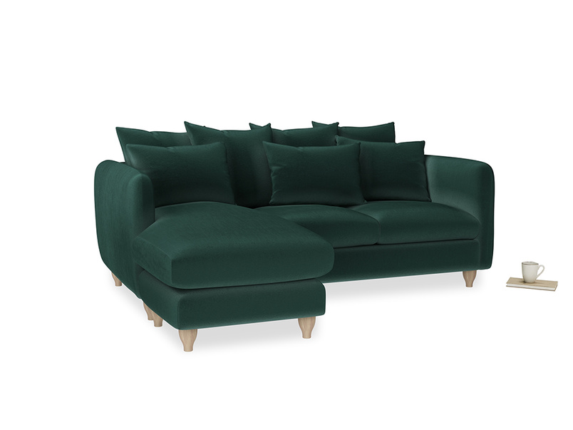 Podge Chaise Sofa Squishy Fabric LShaped Sofa Loaf