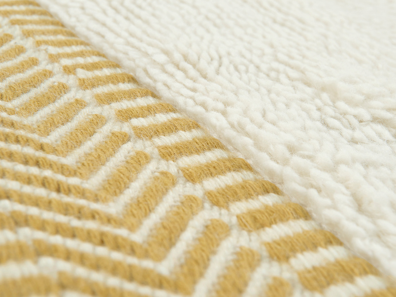 Loom Rug in Burnt Yellow Handmade Berber Rug Loaf