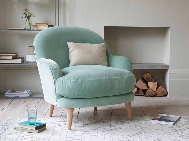 duck egg blue bedroom chair