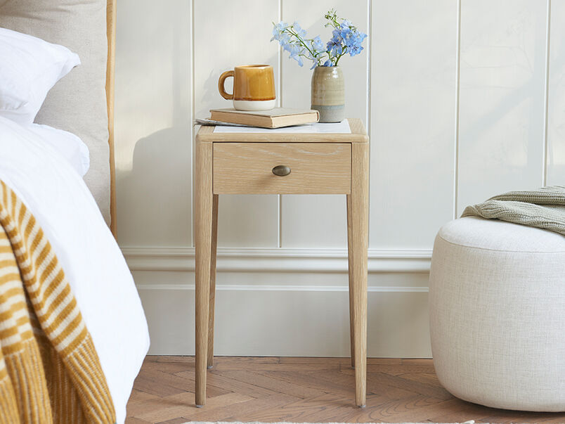 Bedside Tables Wooden & Metal Bedside Loaf