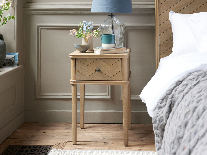 Bedside Tables Wooden & Metal Bedside Loaf