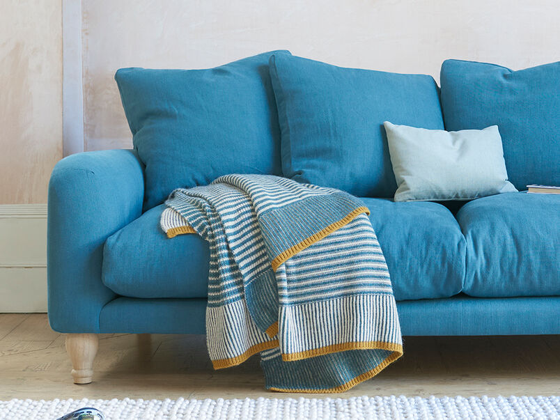 Easy Knit Throw Teal