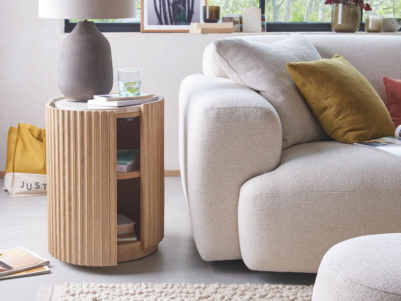 Bedside Tables Wooden & Metal Bedside Loaf